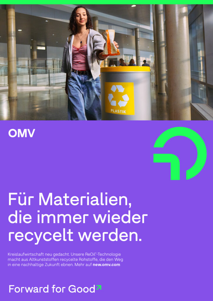 OMV präsentiert neue Marke erstmals in einer Werbekampagne für Österreich.