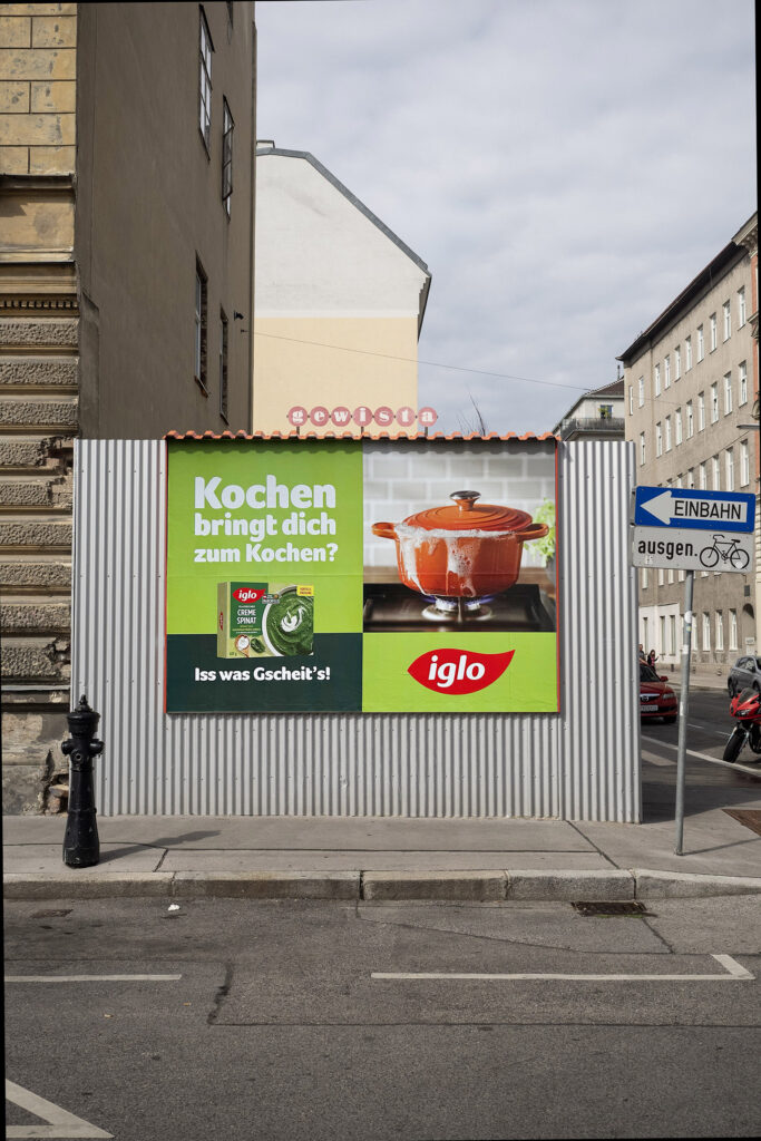 Iglo Kampagne unter dem Claim „Iss was Gscheit’s“.