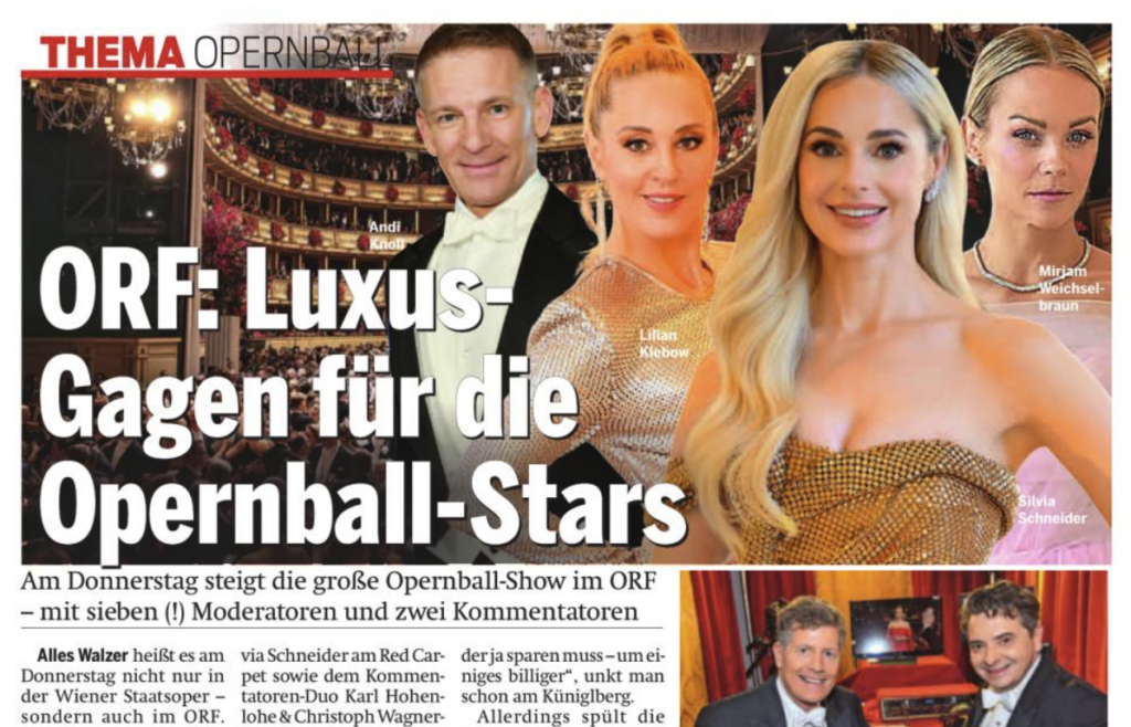 Opernball 2025 Vorbericht in der TZ oe24