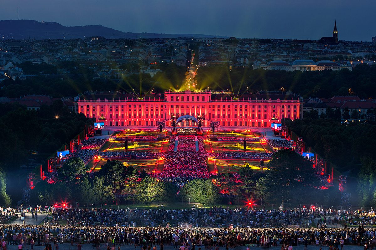 Schloss Schönbrunn als Kulisse für ein Konzert