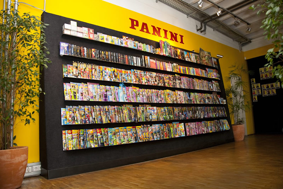 Magazinwand im Panini Verlag Stuttgart